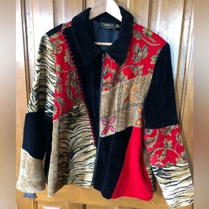 Vtg Allure Patchwork  Jacket